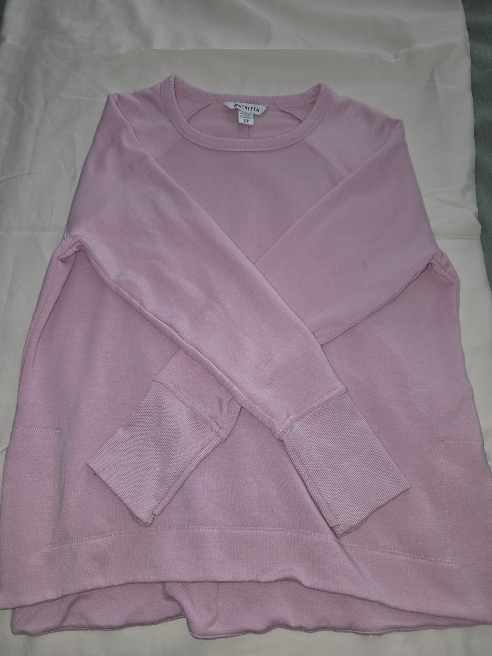 Athleta Coaster Luxe Recover Light Pink Crewneck Pullover Sweatshirt
